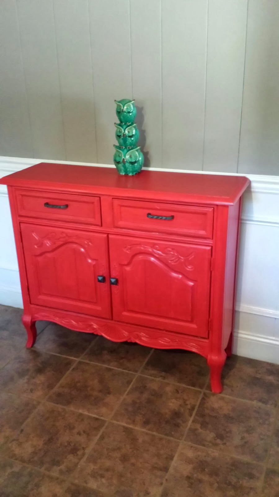 Not your typical southern momma Redone Red Entry table