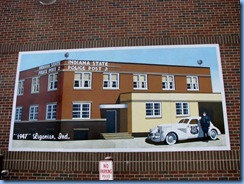 4162 Indiana - Ligonier, IN - mural on E 3rd St at corner of Cavin St (behind Police Station) - Indiana State Police 1947