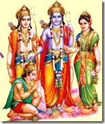 Sita, Rama, Lakshmana, Hanuman