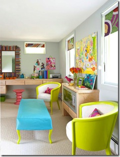 neon color decor bright bold vivid furniture 80s via theaestate