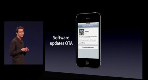  iOS 5 可以透過 3G 行動網路進行作業系統的無線更新