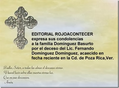 condolencias FERNANDO DOMINGUEZ