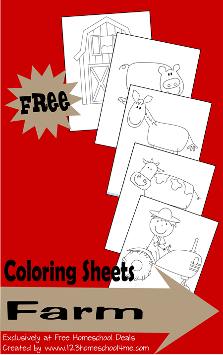 coloring sheets - farm