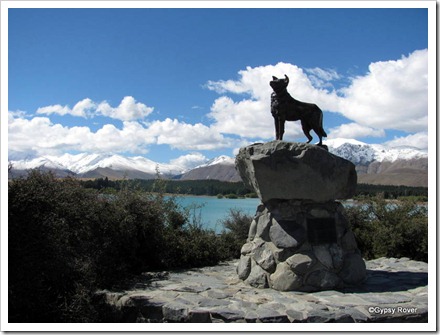 Memorial to the dogs that make farming the McKenzie country possible.