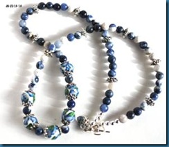 Navy blue flower necklace