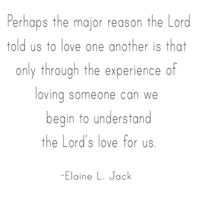 love one another -- elaine l
