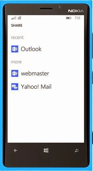 Share Email Screen in Windows Phone 8.1 (www.kunal-chowdhury.com)
