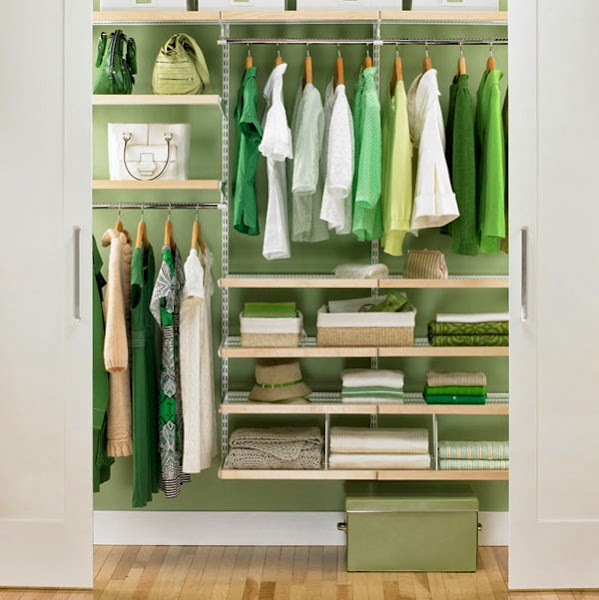 Closet Organization Green Small Closet Organization