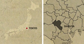 Japan Shibuya Location Map