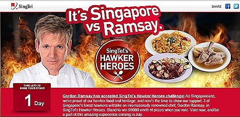 Gordon Ramsay SingTel Hawker Heroes Singapore Challenge Michelin-starred chef culinary cook-off Jumbo Seafood Restaurant Chilli Crabs, 328 Katong Laksa, Hai Sheng Carrot Cake, Tian Tian Chicken Rice, Roti Prata, Nasi Lemak,