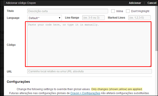 Plugin Syntax Highlighter para o WordPress - Visual Dicas