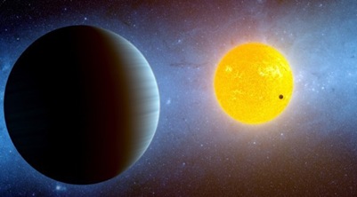 exoplaneta Kepler10c em seu sistema estelar