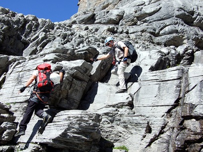 07-alpiner Abstieg beim Rotstock-Klettersteig