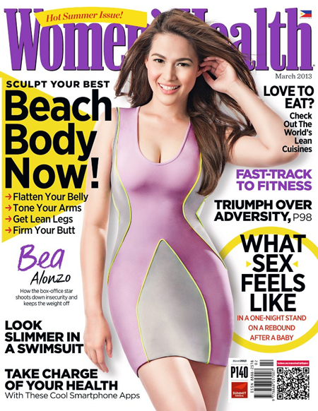 Bea Alonzo on the cover of Women's Health Ph March 2013