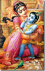 Yashoda punishing Krishna
