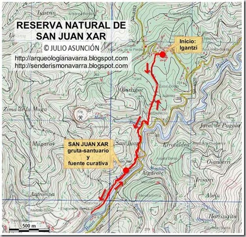 Mapa ruta Igantzi-San Juan Xar