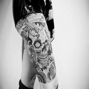 japanese skull tattoo