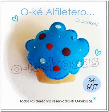 cupcake azul turquesa