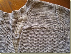 Linen sweater detail