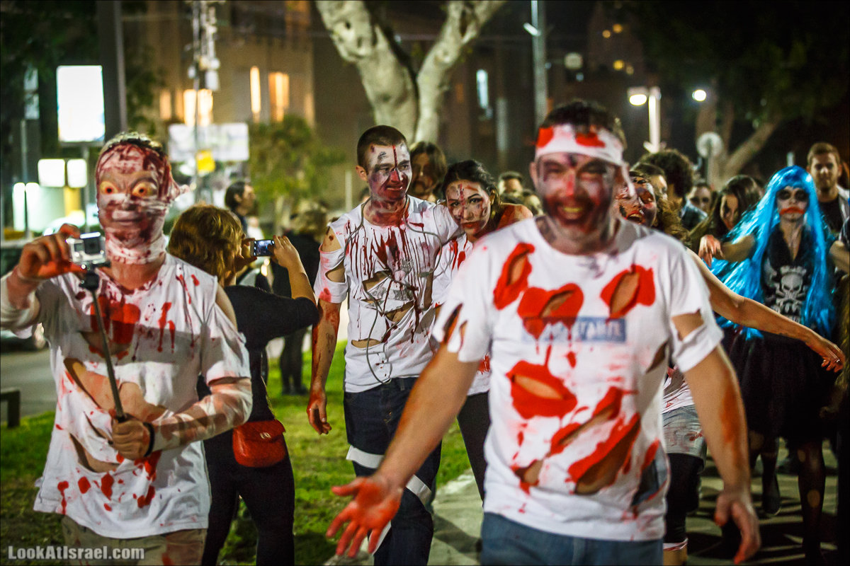 LookAtIsrael.com - Парад зомби в Тель Авиве | Zombie walk TLV, Tel Aviv 2015 |  מצעד זומבים בתל אביב, צעדת הזומבים, זומבי ווק