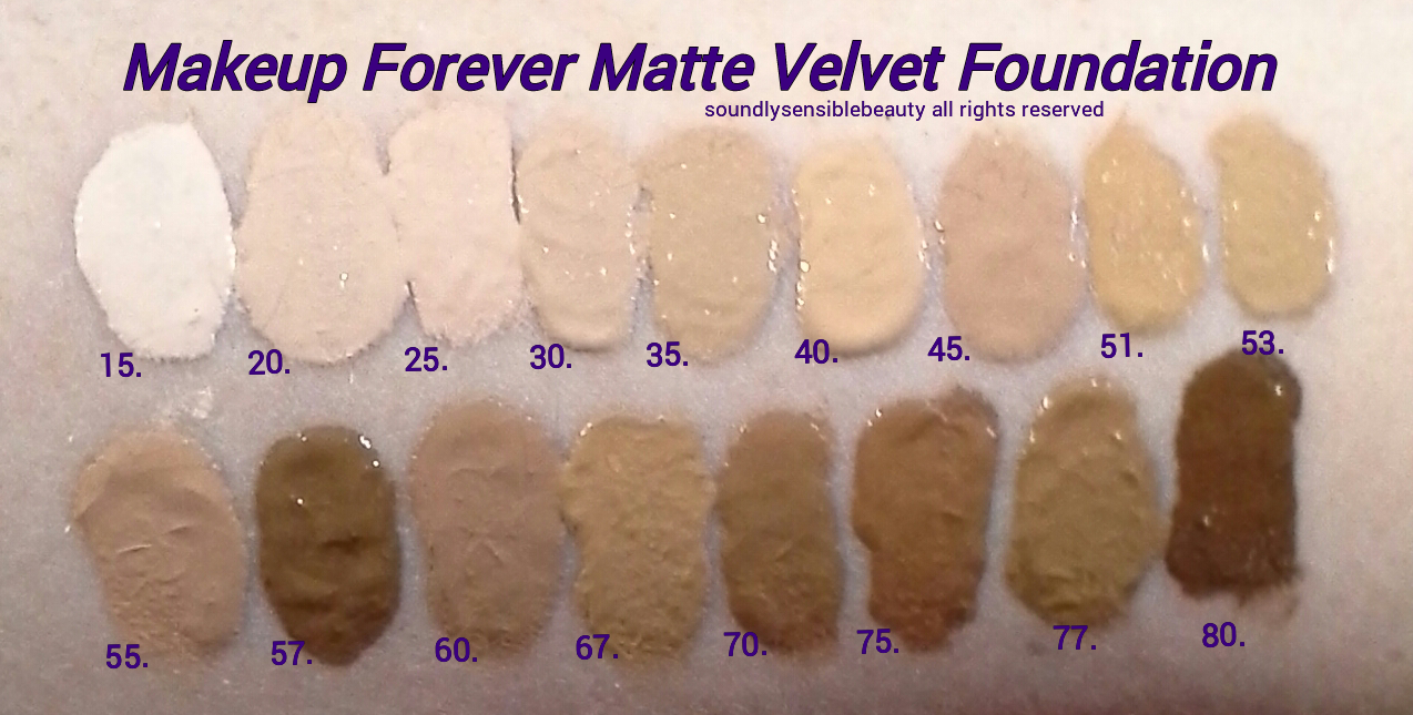 Makeup forever matte velvet foundation