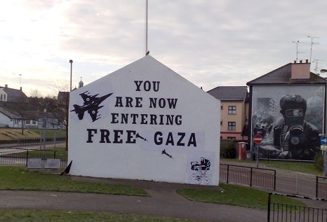 Free Gaza mural in solidarity with Palestinians