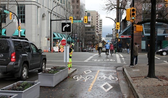 Vancouver Hornby Separated Bike Lanes