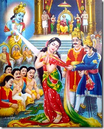 Krishna with Draupadi