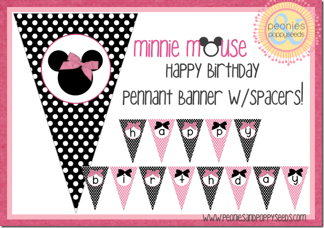 minnie mouse pennant banner copy