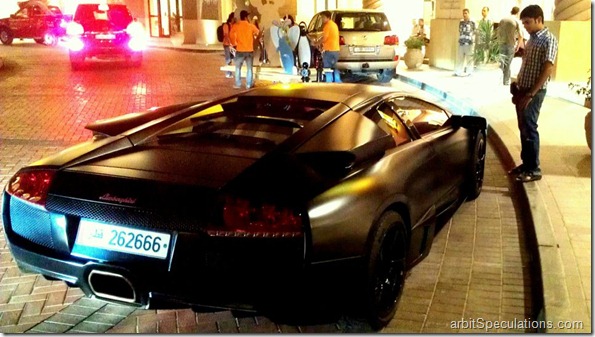 And suddenly a wild black Lamborghini appears!