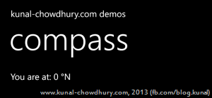 Windows Phone Compass Demo