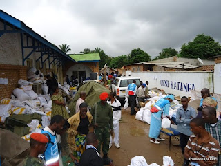Des colis de procès-verbaux et des bulletins de vote empilés dans un centre de compilation de la Ceni à Lubumbashi (Katanga), le 29 novembre 2011. Radio Okapi