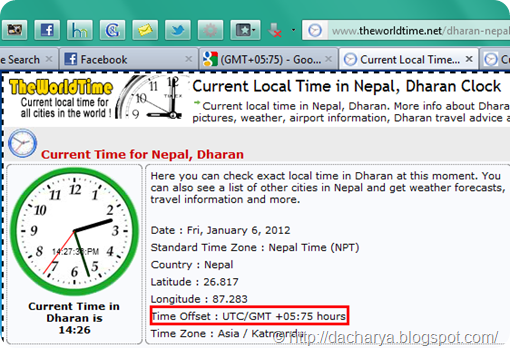 Wrong Nepal Time