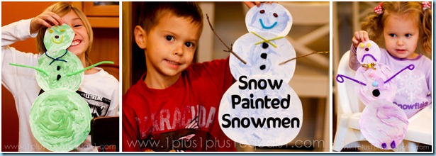 Snow Painted Snowmen Carft