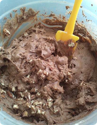 Mezcla receta para hacer brownies de chocolate (2)