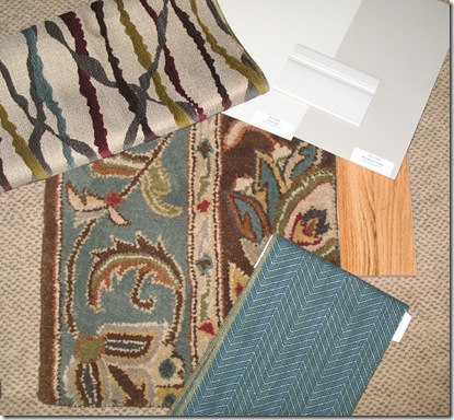 colour ideas w rug  and paint Ben Moore AF685 or HC105