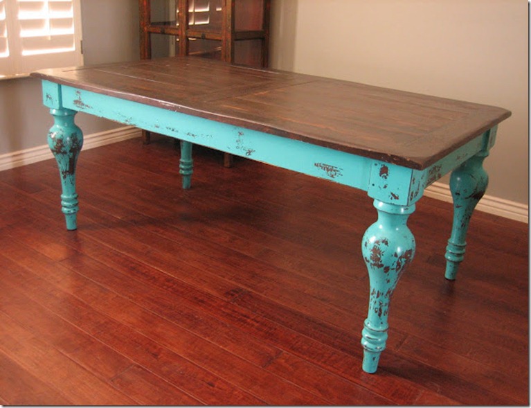 turquoiseTABLE and BEFORE dresser 012
