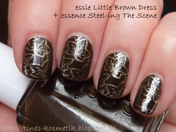 essie Little Brown Dress Stamping 1