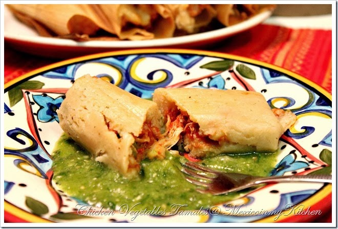 鸡肉和蔬菜Tamales |墨西哥食谱亚搏体育取款