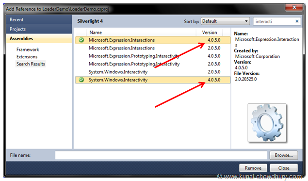 Loader Demo - Adding External Libraries (Microsoft.Expression.Interactions and System.Windows.Interactivity)