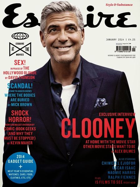 George Clooney on Esquire Jan 2014 cover