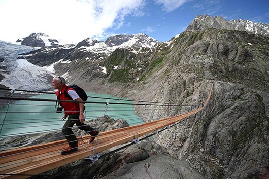APTOPIX Switzerland New Hiking Bridge