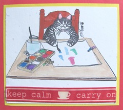 kliban cat watercoloring keep calm and carry on2