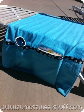 Pool Chair Organizer - www.sumossweetstuff.com #sewing