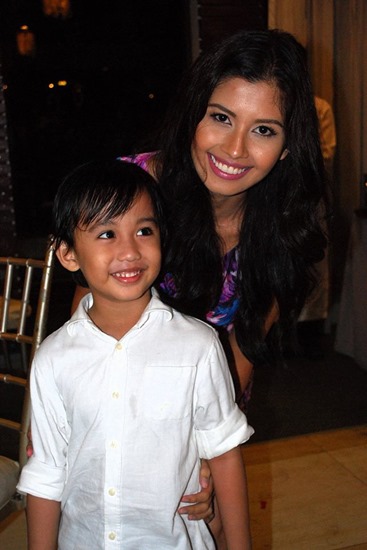 grandson Gabriel with Miss Universe Shamcey Supsup