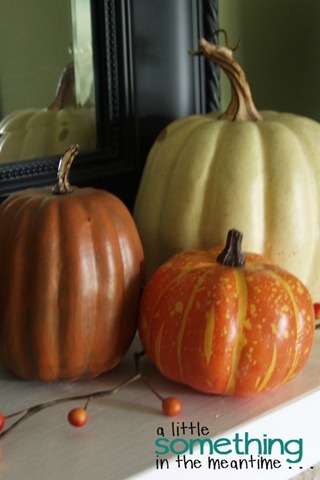 Fall 2012 Mantel - Right Side Pumpkins