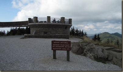 overlook at Mt Mitchell 6684 ft elevation