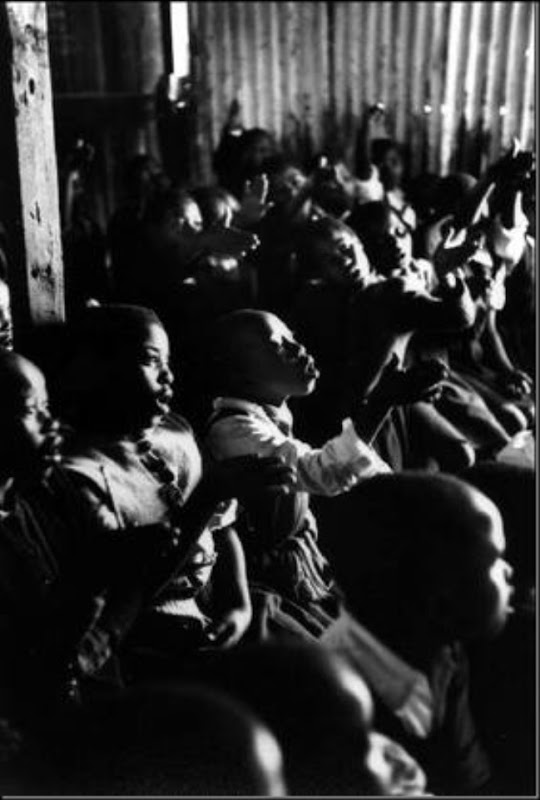 BENONI, South Africa — A school for black Africans in a corrugated iron shed, 1961.