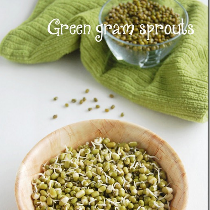 Homemade green gram sprouts