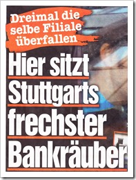Bild Zeitung Bankräuber